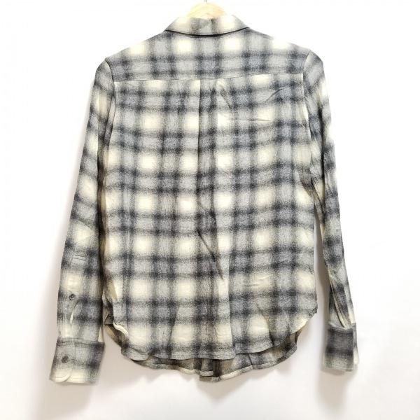  theory theory long sleeve shirt blouse size S/P S - ivory lady's check pattern tops 