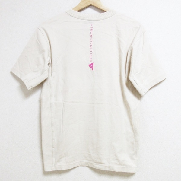アディダスバイステラマッカートニー ADIDAS BY STELLA McCARTNEY 半袖Tシャツ サイズS(J) - ベージュ×ピンク×イエローグリーン トップス_画像2
