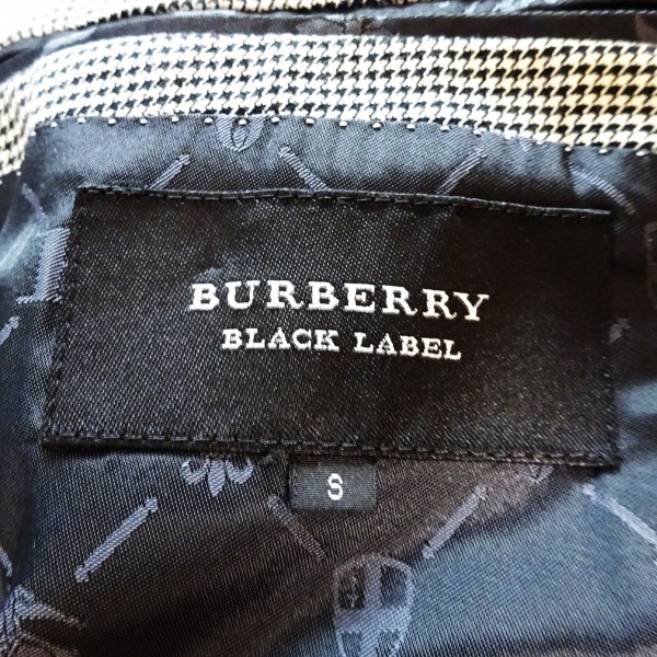 バーバリーブラックレーベル Burberry Black Label サイズS - 黒×白 メンズ 長袖/千鳥格子柄/春/秋 ジャケット_画像3
