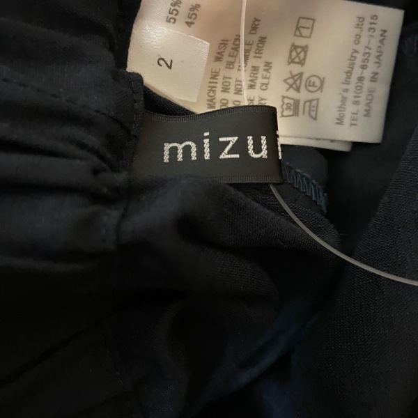 ミズイロインド mizuiro ind パンツ サイズ2 M - ダークネイビー レディース クロップド(半端丈)/ウエストゴム/サルエル ボトムス_画像3