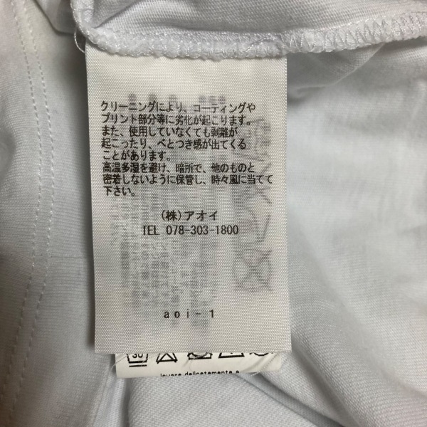 エムエスジィエム MSGM ノースリーブTシャツ サイズXS - 白×黒 レディース クルーネック トップス_画像5