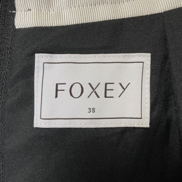 フォクシー FOXEY スカート サイズ38 M - 綿、ポリエステル 黒×白 レディース ひざ丈/ドット柄 美品 ボトムス_画像3