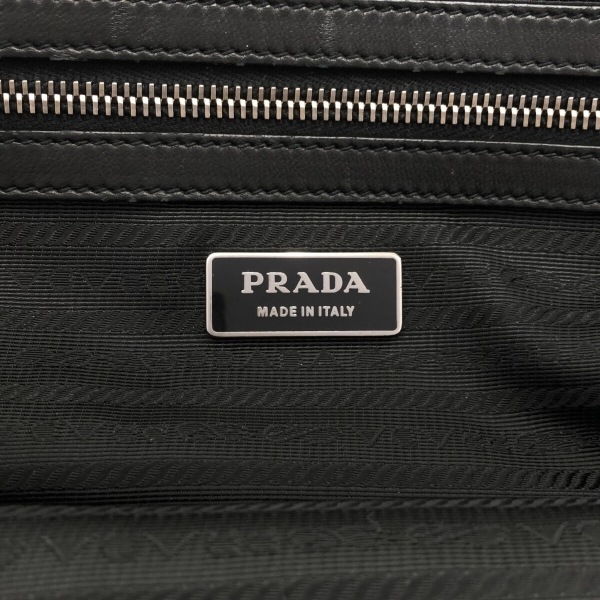 プラダ PRADA トートバッグ BN1332 - ナイロン×レザー 黒 編み込みハンドル バッグ_画像7
