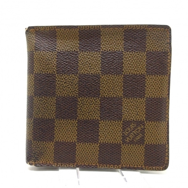 ルイヴィトン LOUIS VUITTON 2つ折り財布 N61665 ポルトビエカルトクレディモネ ダミエ・キャンバス エベヌ CA0052 財布 ダミエ_画像1