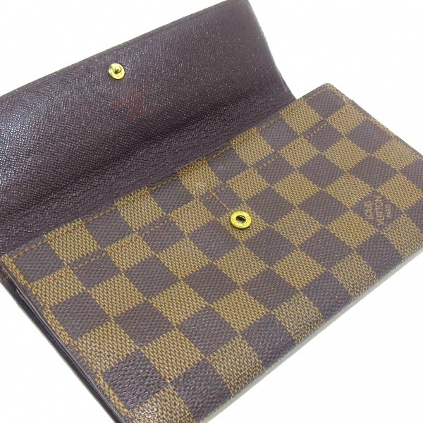 ルイヴィトン LOUIS VUITTON 長財布 N61725 ポシェット・ポルト モネ カルト クレディ ダミエ・キャンバス エベヌ CA0091 財布 ダミエ_画像3