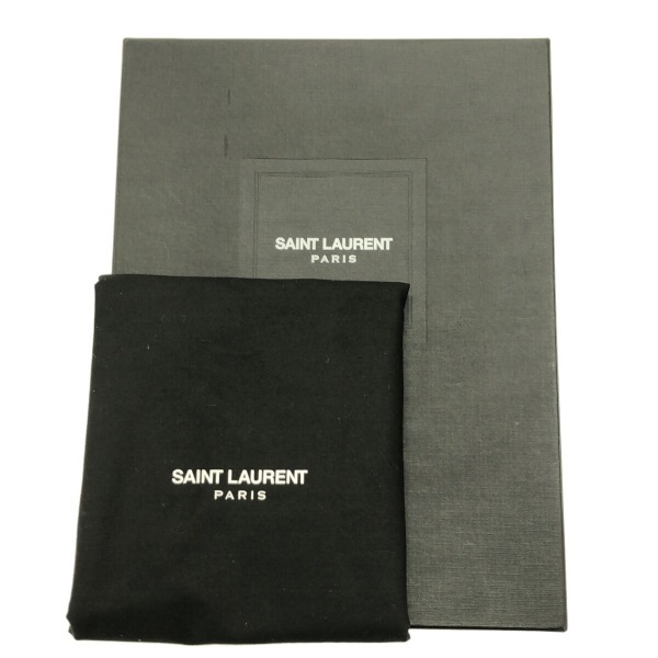 サンローランパリ SAINT LAURENT PARIS クラッチバッグ 397295 スターパッチ/iPadライダー レザー 黒×レッド バッグ_画像9