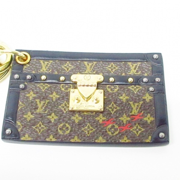  Louis Vuitton LOUIS VUITTON key holder ( charm ) M78618 bag charm ptito maru monogram * canvas × black × Gold CX0127