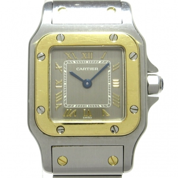 Cartier(カルティエ) 腕時計 サントスガルベSM W20031C4 レディース SS×K18YG/旧型バックル スレートグレー