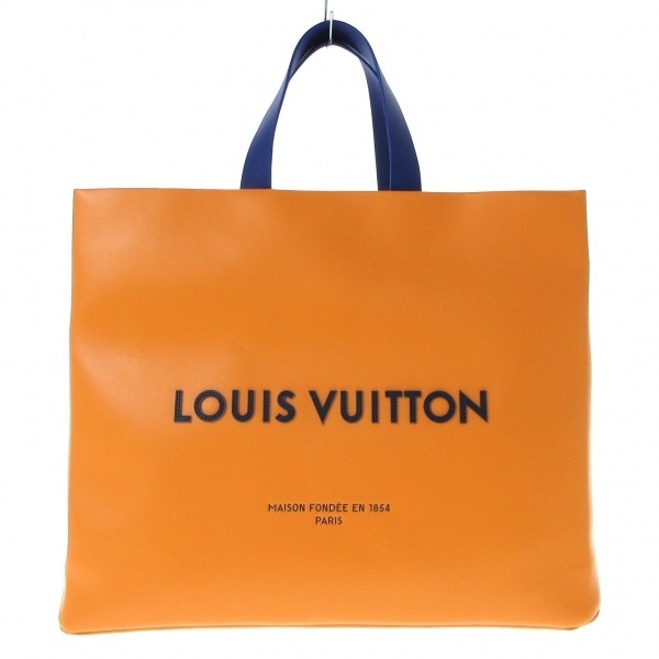 ルイヴィトン LOUIS VUITTON トートバッグ M24457 ショッパーバッグMM レザー(皮革の種類：牛革) サフラン メンズ RFID確認済み 美品_画像3