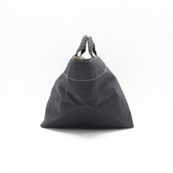  Herve Chapelier Herve Chapelier handbag nylon boat type tote bag S nylon black × beige N line bag 