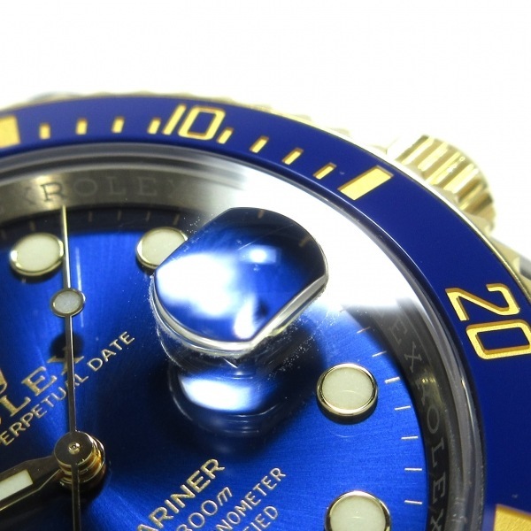 ロレックス 腕時計 サブマリーナデイト 116613LB メンズ SS×K18YG/11コマ＋余りコマ×2(フルコマ)/青サブ/ランダムルーレット/2017.3_画像9