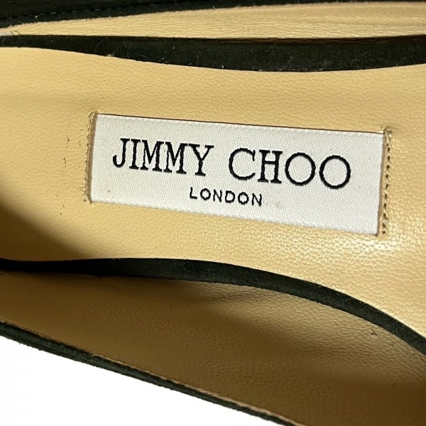 ジミーチュウ JIMMY CHOO フラットシューズ 35 - スエード ダークグリーン レディース 靴_画像5