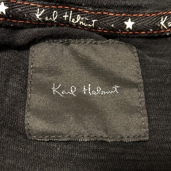 カールヘルム KarlHelmut 半袖Tシャツ サイズM - 黒×オレンジ メンズ クルーネック トップス_画像3