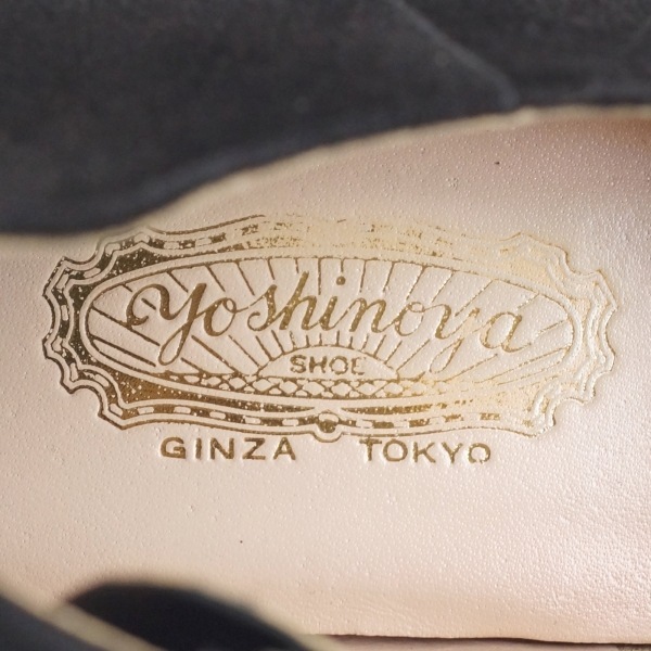 silver The yo shino ya Ginza yo shino ya/Yoshinoya bootie 23 - suede × enamel ( leather ) black lady's shoes 