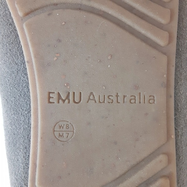 エミュ EMU フラットシューズ W8 - ムートン×ファー グレー レディース 靴の画像5