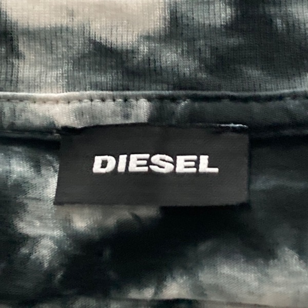 ディーゼル DIESEL 長袖Tシャツ サイズM - 白×黒×マルチ メンズ クルーネック トップス_画像3
