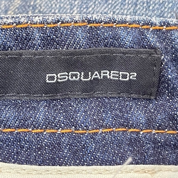 ディースクエアード DSQUARED2 ジーンズ/デニムパンツ サイズ38 S - ブルー×アイボリー×マルチ レディース フルレングス/ダメージ加工_画像3