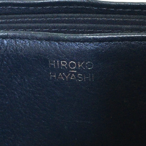 ヒロコハヤシ HIROKO HAYASHI 長財布 - ハラコ×レザー ネイビー×ライトブルー×アイボリー ハート 財布_画像5