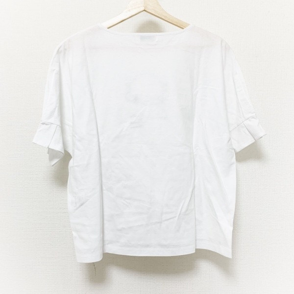 ピッコーネ PICONE 半袖Tシャツ サイズ38 S - 白 レディース クルーネック/スパンコール/ラインストーン 美品 トップス_画像2