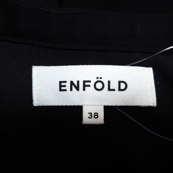 エンフォルド ENFOLD サイズ38 M - 黒 レディース 長袖/ミニ/シャツワンピ ワンピース_画像3