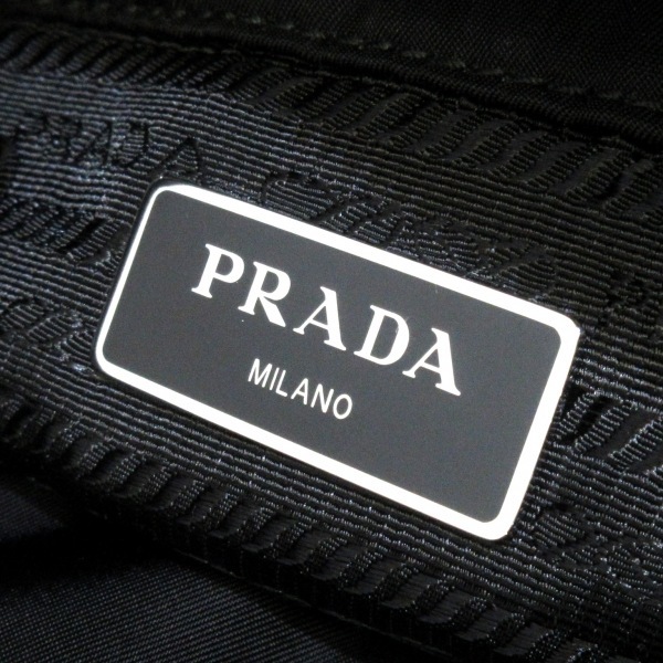 プラダ PRADA トートバッグ 1BG373 パデッドRe-Nylonトートバッグ ナイロン×ナッパレザー 黒 レディース トライアングルキルティング 美品の画像7