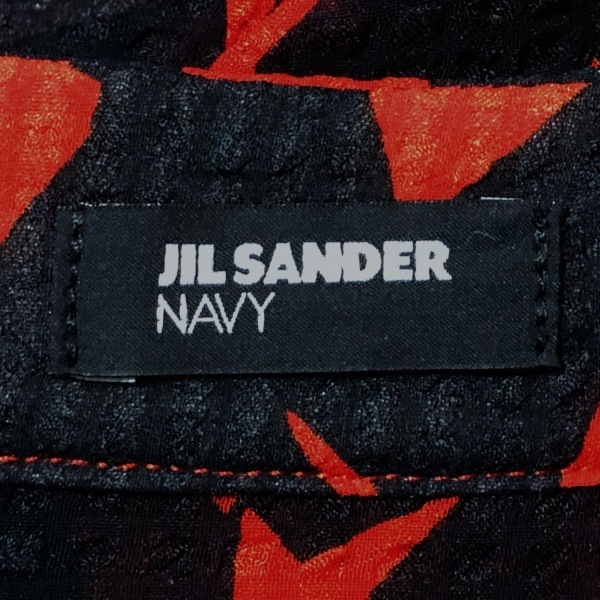 ジルサンダー JILSANDER サイズ32 XS - レッド×ダークネイビー レディース 長袖/ロング/NAVY/シースルー ワンピース_画像3