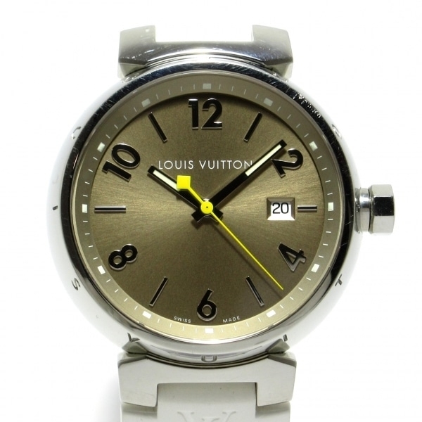 LOUIS VUITTON(...)  наручные часы  ... Q1112  мужской   оригинальный  ремень (R10210)  light  коричневый 