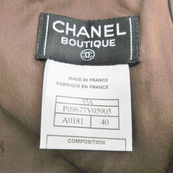 シャネル CHANEL ミニスカート サイズ40 M P09677 - ウール、ナイロン ブラウン×ベージュ レディース ツイード/プリーツ 97A ボトムス_画像3