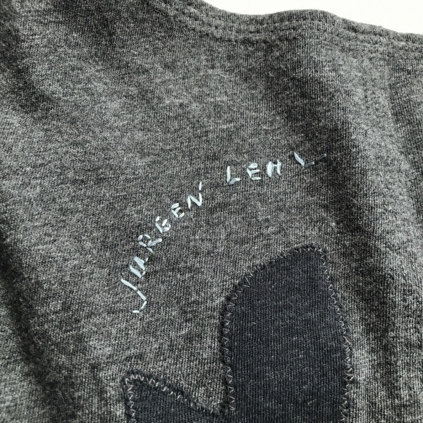 ヨーガンレール JURGEN LEHL 半袖Tシャツ サイズM - ダークグレー×ダークネイビー×マルチ レディース クルーネック トップス_画像8