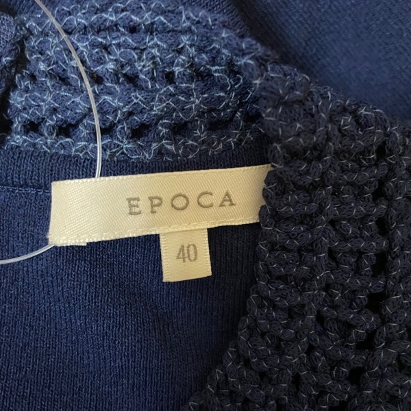 エポカ EPOCA 半袖セーター/ニット サイズ40 M - ネイビー レディース クルーネック 美品 トップス_画像3