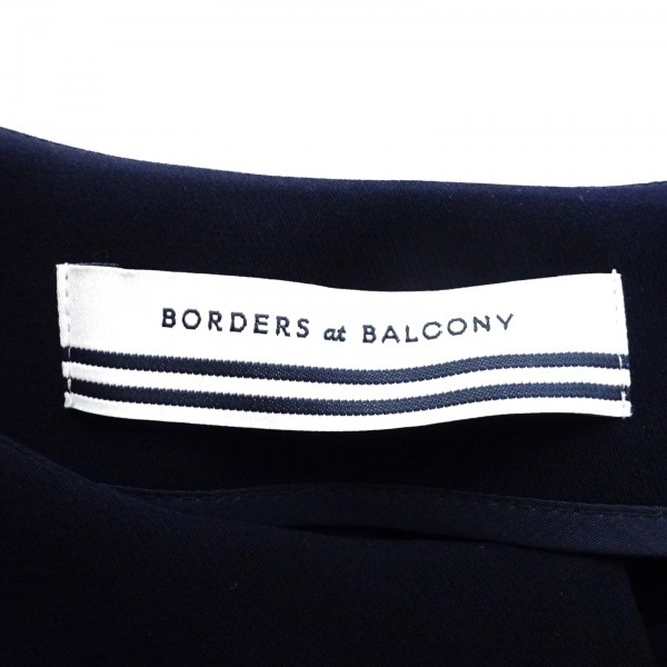 ボーダーズアットバルコニー BORDERS at BALCONY サイズ36 S - ダークネイビー×白×黒 レディース 七分袖/ボーダー/春/秋 美品 ジャケット_画像3