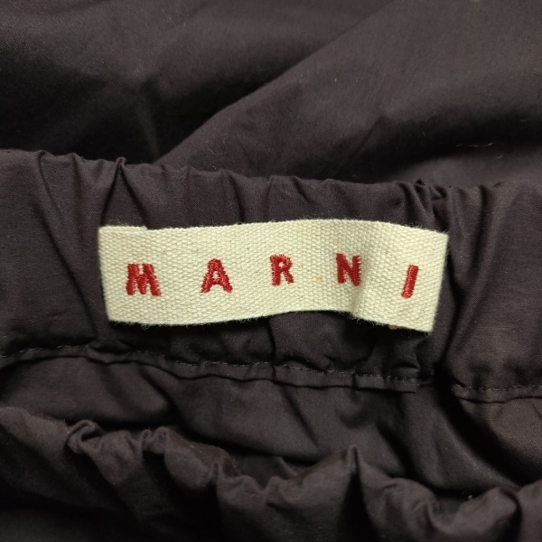 マルニ MARNI ロングスカート サイズ38 S - ダークブラウン レディース ウエストゴム/フリル ボトムスの画像3