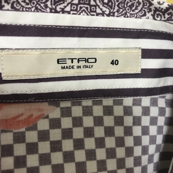 エトロ ETRO 長袖シャツブラウス サイズ40 M - アイボリー×ダークイエロー×マルチ レディース ペイズリー柄/花柄 トップス_画像3