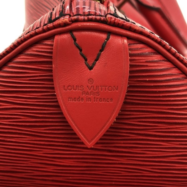 ルイヴィトン LOUIS VUITTON ボストンバッグ M42977 キーポル45 レザー（LVロゴの刻印入り） カスティリアンレッド V.I.8910 バッグ エピ_画像7