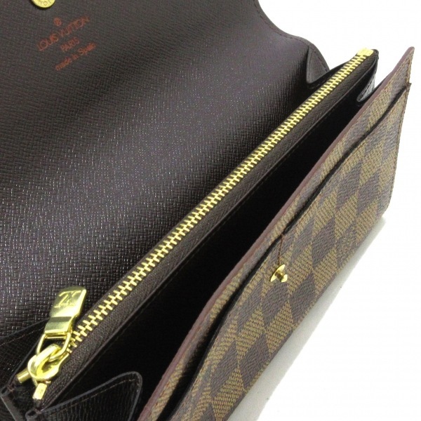 ルイヴィトン LOUIS VUITTON 長財布 N61725 ポシェット・ポルト モネ カルト クレディ ダミエ・キャンバス エベヌ CA0967 財布 ダミエ_画像3