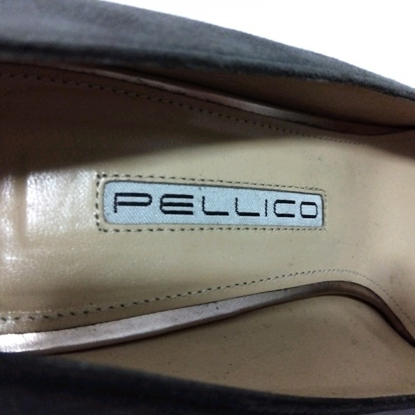 ペリーコ PELLICO パンプス 37 1/2 - スエード ダークグレー レディース 靴の画像5