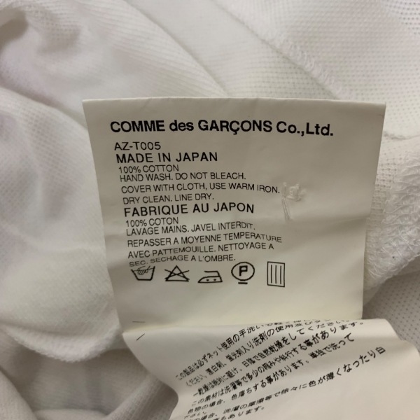 プレイコムデギャルソン PLAY COMMEdesGARCONS 半袖ポロシャツ サイズS - 白×レッド レディース ハート トップス_画像4