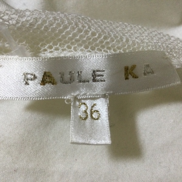 ポールカ PAULEKA サイズ36 S - 白×黒 レディース クルーネック/半袖/ロング ワンピース_画像3