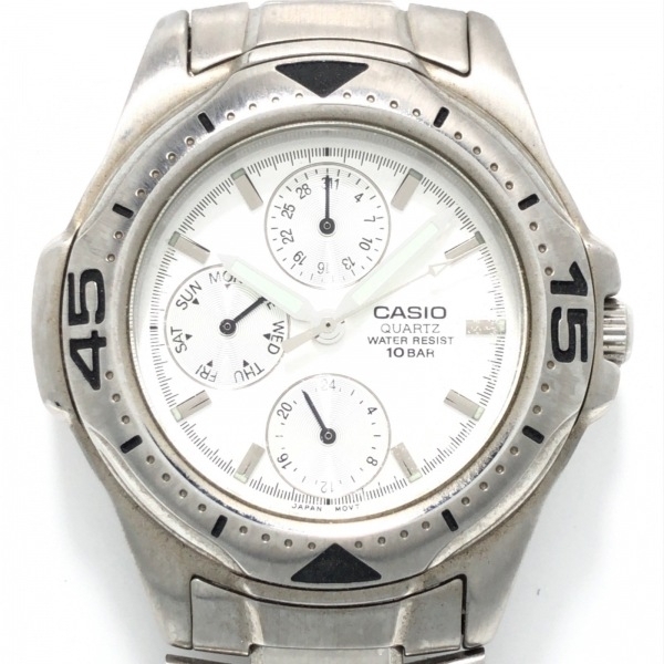 CASIO( Casio ) wristwatch - MTD-1046 men's 10BAR silver 