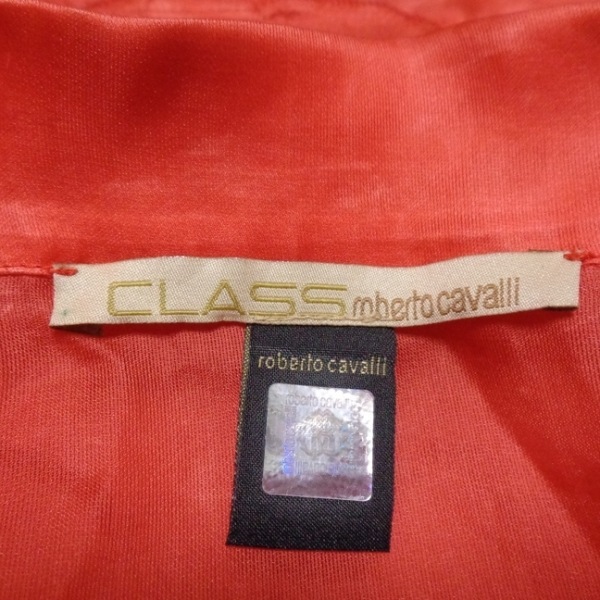 クラスロベルトカヴァリ CLASS roberto cavalli ノースリーブシャツブラウス サイズ38(E) - レッド レディース シルク/フリル/シースルー_画像3