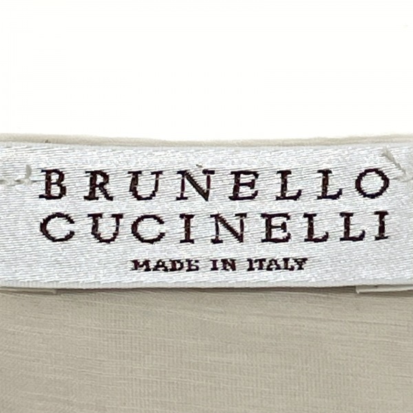 ブルネロクチネリ BRUNELLO CUCINELLI ノースリーブカットソー サイズM - アイボリー レディース クルーネック/フラワー(花)/シースルー_画像3