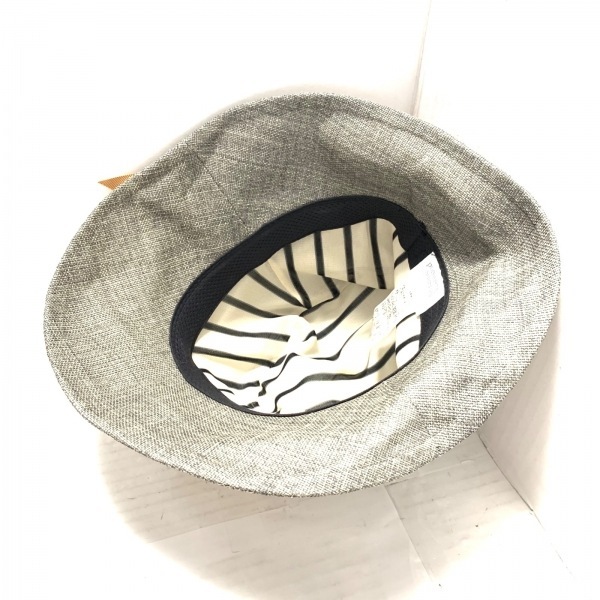 ヴィヴィアンウエストウッド VivienneWestwood ハット - 指定外繊維(紙) グレー×ライトブラウン リボン/オーブ 美品 帽子の画像4