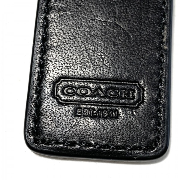  Coach COACH key holder ( charm ) - leather × metal material bordeaux × black × multi key holder 