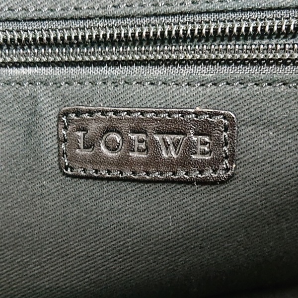 ロエベ LOEWE ハンドバッグ - ジャガード×レザー ベージュ×黒 バッグの画像8