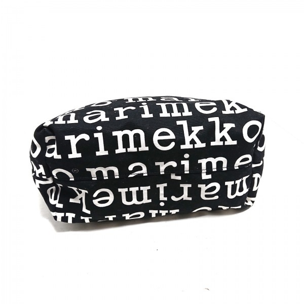 マリメッコ marimekko ショルダーバッグ - キャンバス 黒×白 バッグ_画像4