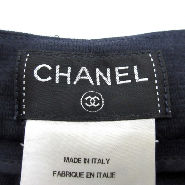 シャネル CHANEL パンツ サイズ34 S P46394 ウール ダークネイビー レディース ココボタン/サイドボタン/ウール 美品 ボトムス_画像3