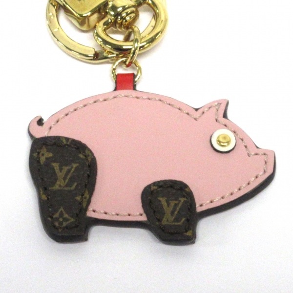  Louis Vuitton LOUIS VUITTON key holder ( charm ) M67402porutokre super stay shompig pink × monogram CX0129 beautiful goods 