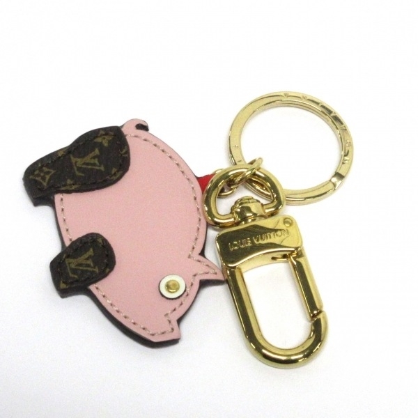  Louis Vuitton LOUIS VUITTON key holder ( charm ) M67402porutokre super stay shompig pink × monogram CX0129 beautiful goods 
