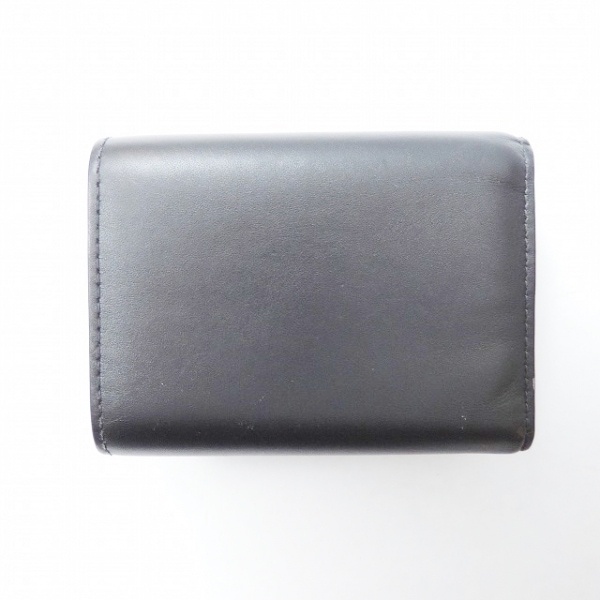 ボッテガヴェネタ BOTTEGA VENETA 3つ折り財布/ミニ/コンパクト - レザー×クロコダイル 黒 財布の画像2