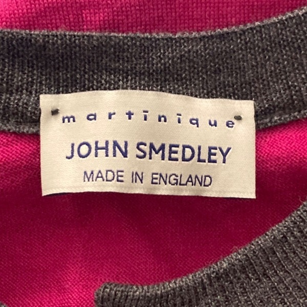 ジョンスメドレー JOHN SMEDLEY カーディガン サイズS - パープル×グレー レディース 長袖/martinique トップスの画像3